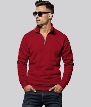 fashion and youth Fleece High Neck Men's Sweatshirt - Black ( Pack of 1 )