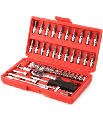 Simo-46 in 1 Pcs Tool Kit & Screwdriver and Socket Set Multi Purpose Combination Tool Case Precision Socket Set