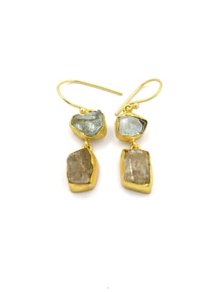 Dainty Two Stones Earrings