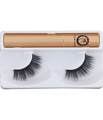 Colors Queen Magnetic Eyelashes, 5D Fake Eyelash Long Natural 1 Pair with 5g Eyelash Glue