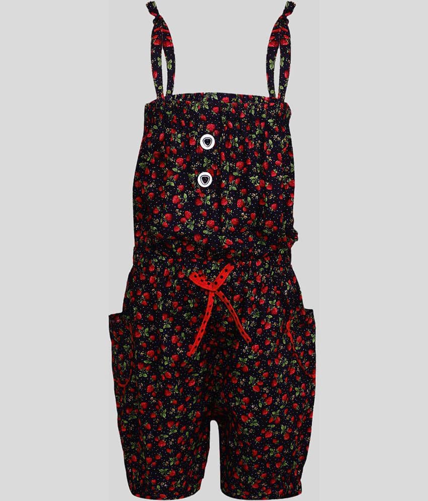 Arshia Fashions Girls Cotton Jumpsuit ( Multicolor )