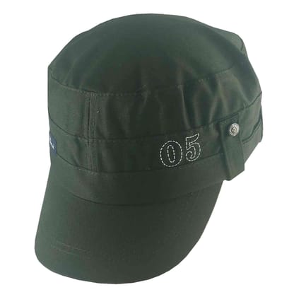 Short Visor Captain Style Golf Caps For Men Green Color