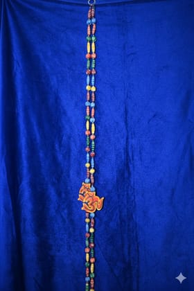 Icrafts Home Décor Exclusive Handmade Wooden Door Hanging – Pair (L: 30.48 cm × B: 8.12 cm × H: 30.48 cm, Weight: 193 g)