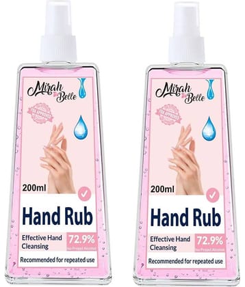 Mirah Belle - Hand Rub Sanitizer Spray 200 mL (Pack of 2)