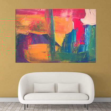 Inephos Unframed Canvas Painting - Harmony - Abstract Art Wall Painting for Living Room, Bedroom, Office, Hotels, Drawing Room (91cm X 61cm)