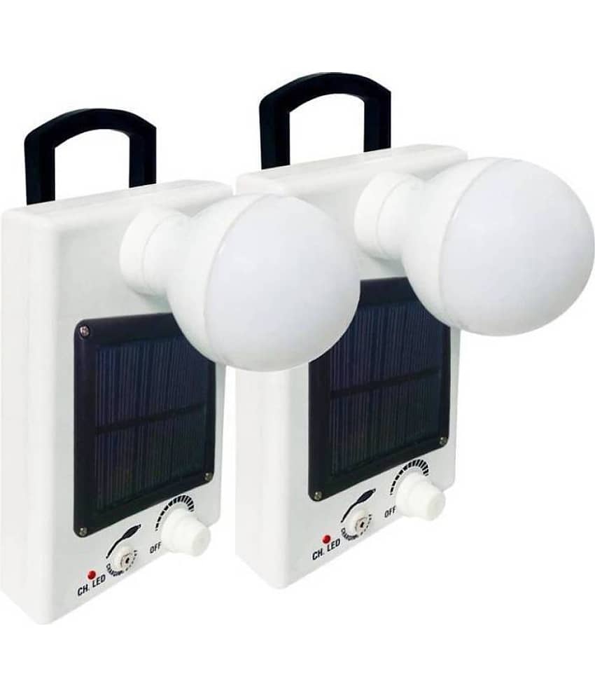 IDOLESHOP 9W Emergency Light SOLARBULB-002 White - Pack of 2