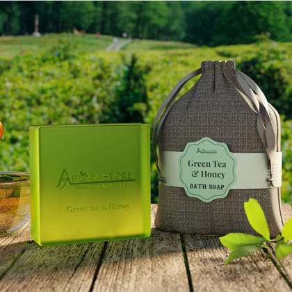 Green Tea & Mint Premium Bath Soap Cold Pressed Handmade Herbal Soap Detox & Refreshing