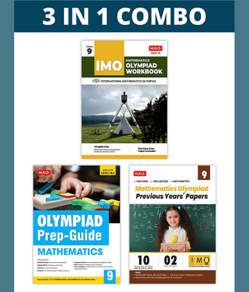 MTG International Mathematics Olympiad (IMO) Workbook, Prep-Guide & Previous Years Papers (PYQs) with Mock Test Paper Class 9 - SOF Olympiad Books For 2024-25 Exam (Set of 3 Books)