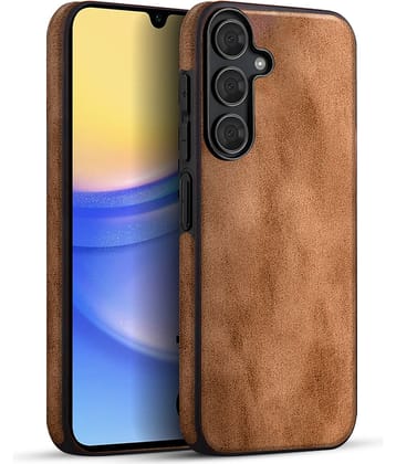 BIG WINGS Plain Cases Compatible For Artificial Leather Samsung Galaxy A24 ( Pack of 1 )