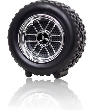 Musify tyre speaker 10 W Bluetooth Speaker Bluetooth V 5.0 with USB,SD card Slot,3D Bass Playback Time 6 hrs Black