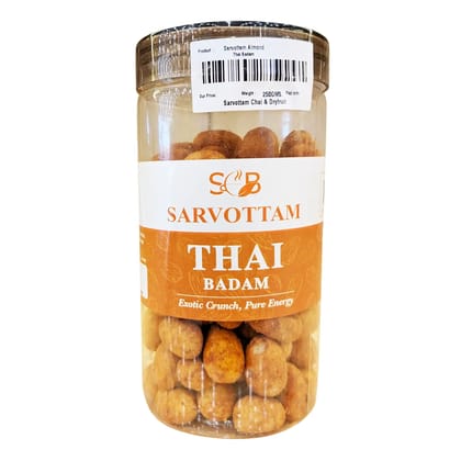 Sarvottam Thai Badam Box 250g | Premium Thai Almonds | Crunchy & Nutritious Dry Fruits | Rich in Protein, Fiber & Vitamin E | Ideal for Snacking & Gifting