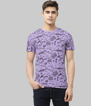 Trond - Purple Cotton Blend Regular Fit Men's T-Shirt ( Pack of 1 )
