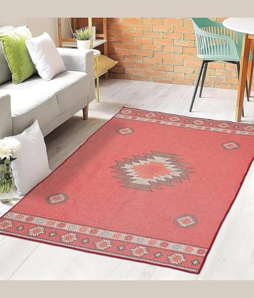 Aazeem Blue Polyester Carpet Abstract 2x3 Ft