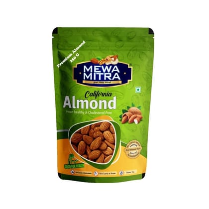 Premium Almonds by Mewa Mitra | Natural and Fresh| Quality Badam Giri | Rich in Protein and Increase Stamina | Real Nuts | Healthy Dry Fruits| (Pack of 1) 250 gram