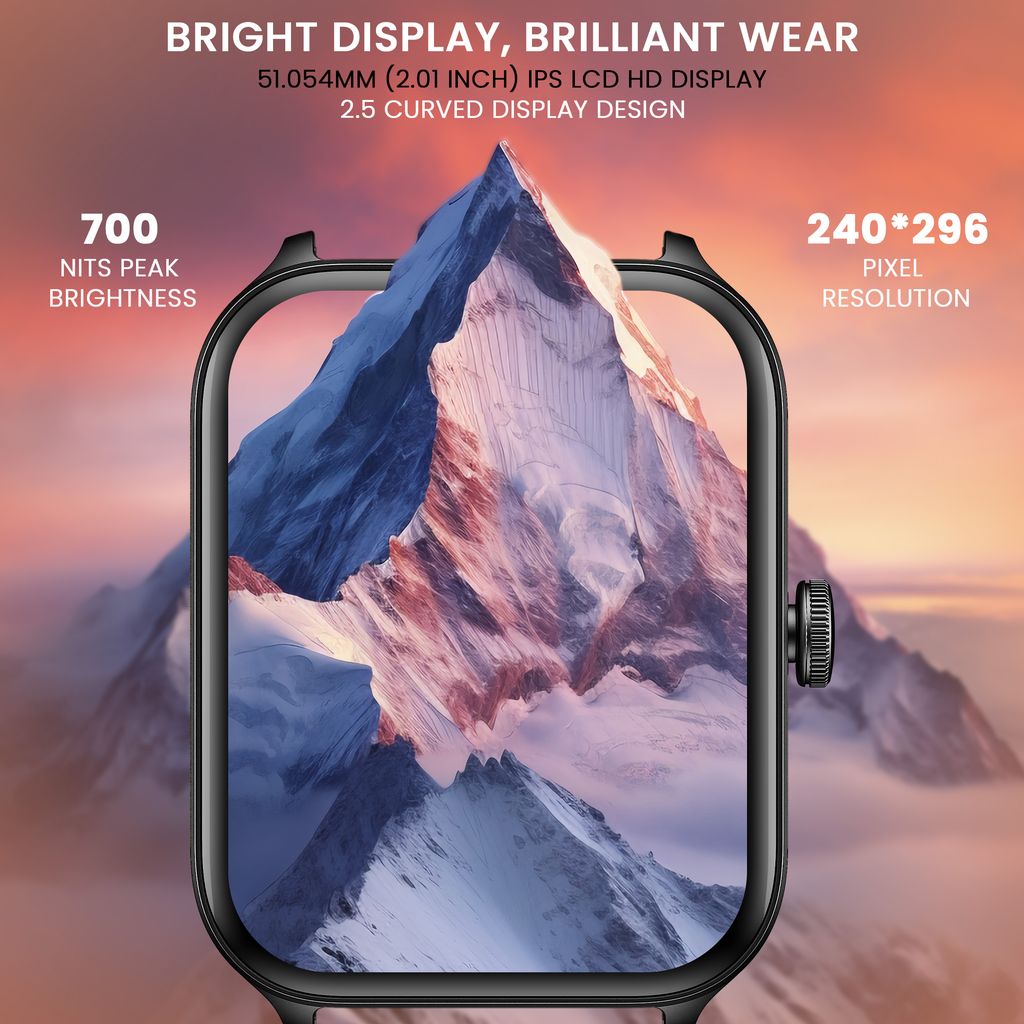 CELLECOR E5 Connect 2.01" IPS HD Display | 700 NITS | BT-Calling | AOD | IP67 | BT v5.4| Smartwatch