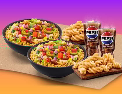 2 Value Rice Bowl Veg+2 Cinnamon Twists+2 Pepsi Zero