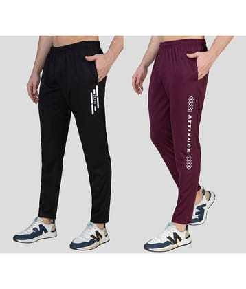Zeffit - Multicolor Lycra Men's Trackpants ( Pack of 2 )