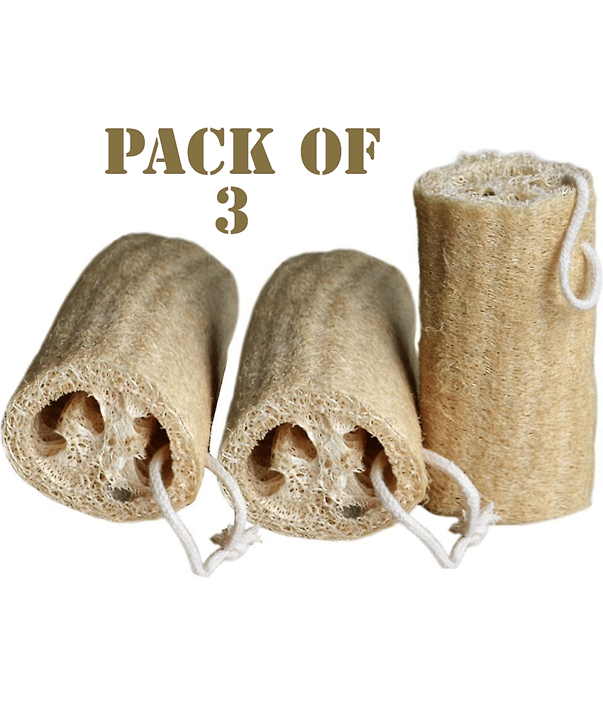 SS520 Natural Loofah Pack Of 3 Body Scrubber Loofah Yellow