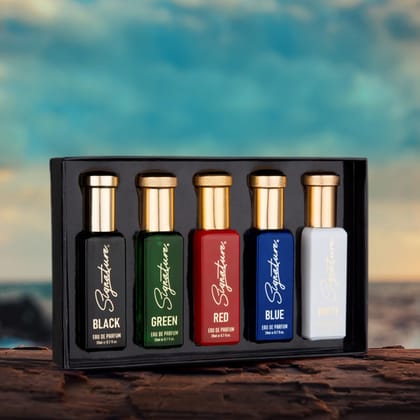 Signature Luxury Unisex Impression Perfume Gift Set | 5 x 20 ml Eau De Parfum | Long Lasting Fragrance | Monday to Friday Office Wear Combo | Ideal Corporate & Premium Gift
