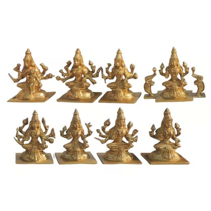 Brass Showpiece Ashtalakshmi Set Laxmi Ji God Idol Statue [Set Of 8 Pieces] (BSMAS1213 A)