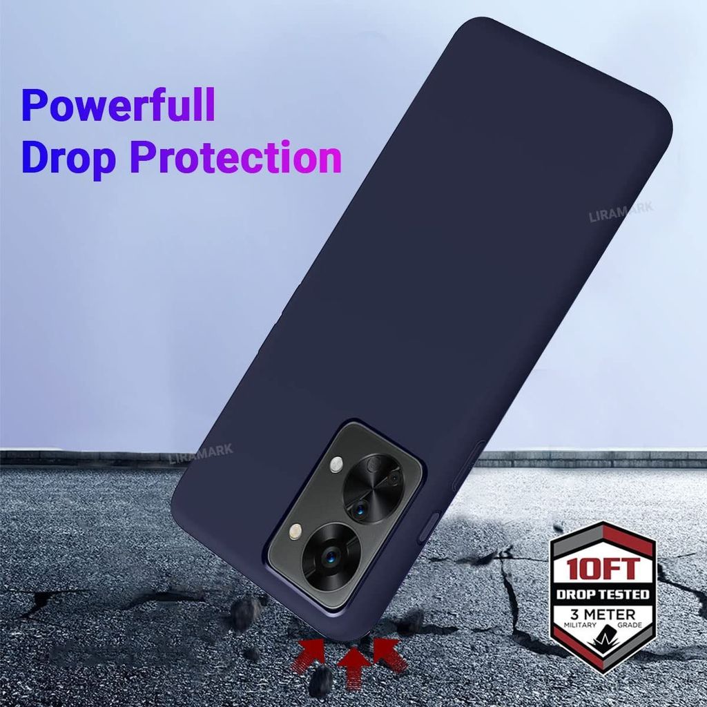 LIRAMARK Liquid Silicone Soft Back Cover Case for OnePlus Nord 2T 5G / 1+Nord 2T 5G