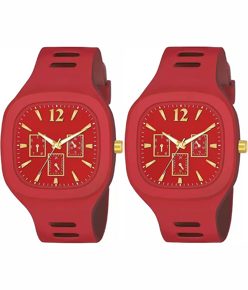 Hala - Red Silicon Analog Men's Watch