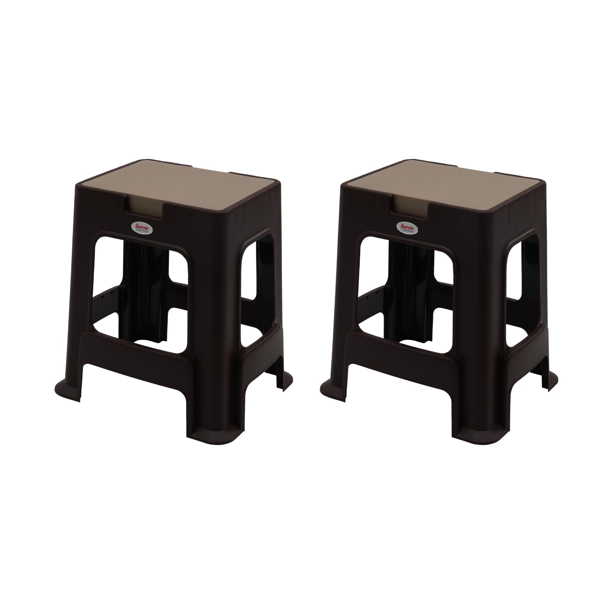 Supreme Furniture Slice Plastic Stool | Lightweight & Durable Multipurpose Stool for Home, Office, Cafeteria, Hotel & Indoor Use