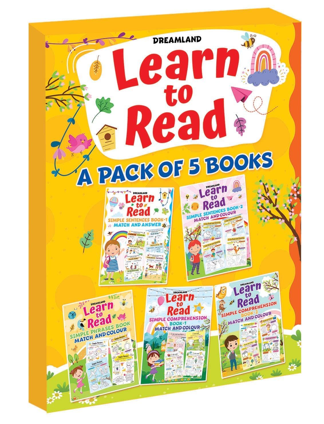Learn to Read Pack of 5 Books for Kids Age 4 -7 Years | Kids Educational Learning Book [Paperback] Dreamland Publications