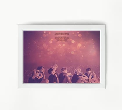 NOKKES Bts Army Bangtan Boy V suga J-Hope Jungkook Jin Jimin Rm 5X7 Inch Size Photo Frame Photo Home Office_EQW260