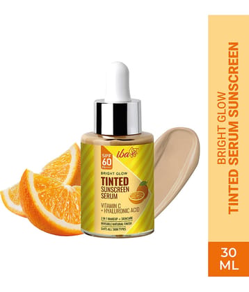 Iba Bright Glow Tinted Sunscreen Serum for All Skin Types SPF 60 PA++++, 30ml, (Pack of 1)