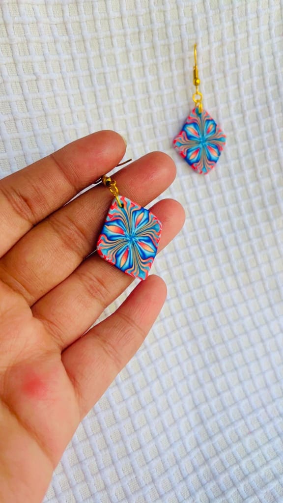 Ruby handcrafted clay earrings - Earrings | Buy online on ZillyBuy