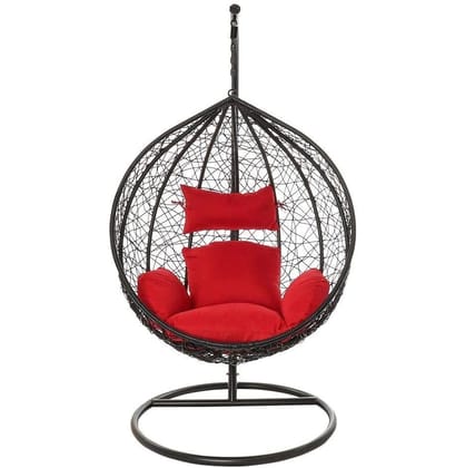 SINGLE SEATER HANGING SWING WITH STAND FOR BALCONY AND GARDEN
