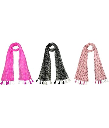 stolevilla Multi Poly Cotton Yarn Stoles ( Pack of 3 )