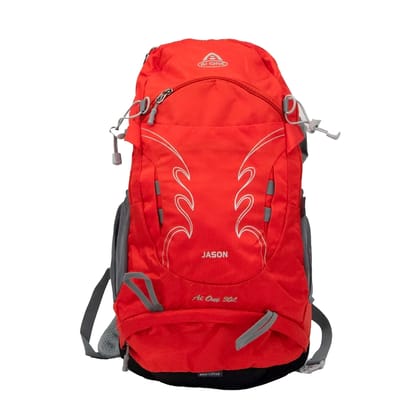 Pro Trekking Backpack 25 Ltr: Ventilated Backpack with Hydration Compatibility and Built-in Rain Cover for Multi-Day Hikes (Colour - Orange) by Total Sporting And Fitness Solutions Pvt Ltd