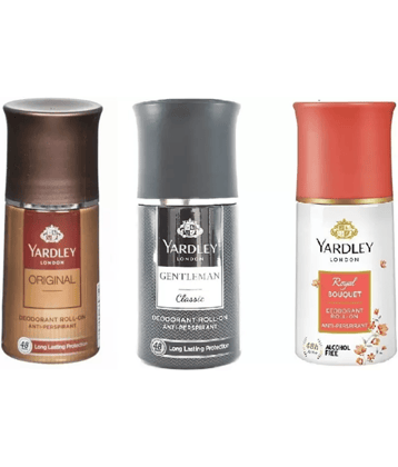 Yardley London Orignal roll on,Gentleman Classic ,Royal Bouquet Deodorant Roll-on - For Men & Women  (50 ml each, Pack of 3).
