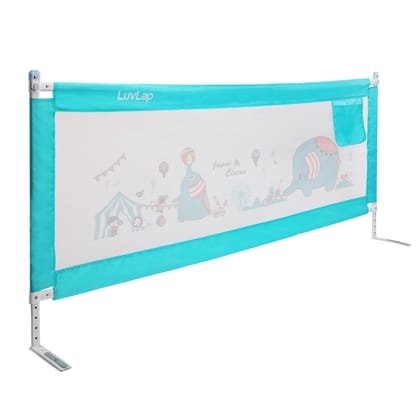 Luvlap Comfy Baby Bed Rail Guard (6 ft x 2.3 ft), 180cmx72cm, Bed Rails for Baby & Toddler Safety, Portable, Adjustable Height, Single Side Bed Rail, Pack of 1, Green