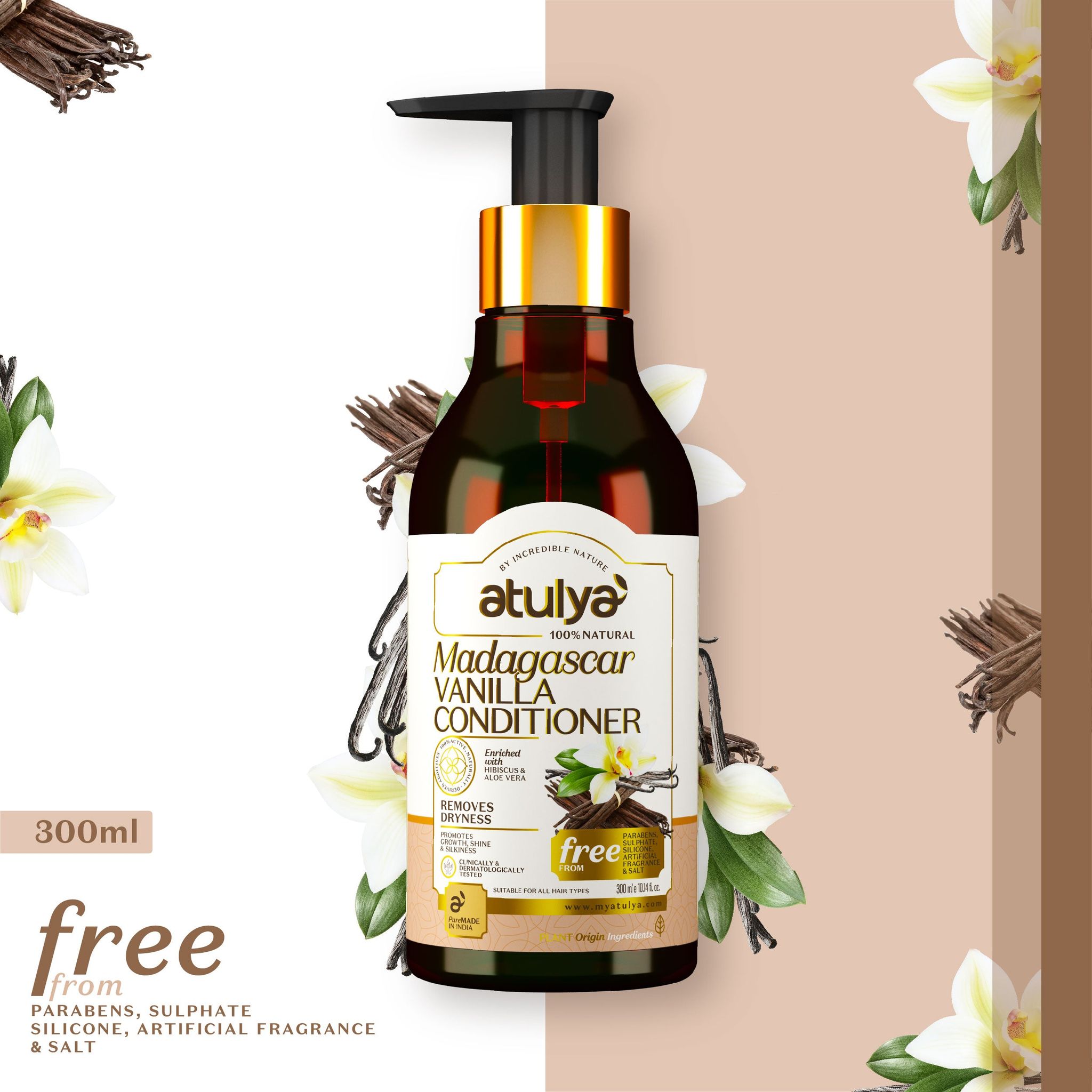 Atulya Madagascar Vanilla Hair Conditioner for Dry Hair - 300ml