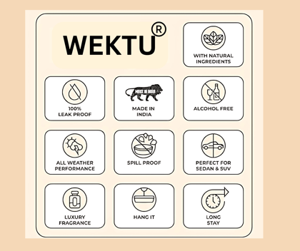 WEKTU Jute Bag Hanging Car Perfumes - Long Lasting Natural Fragrance