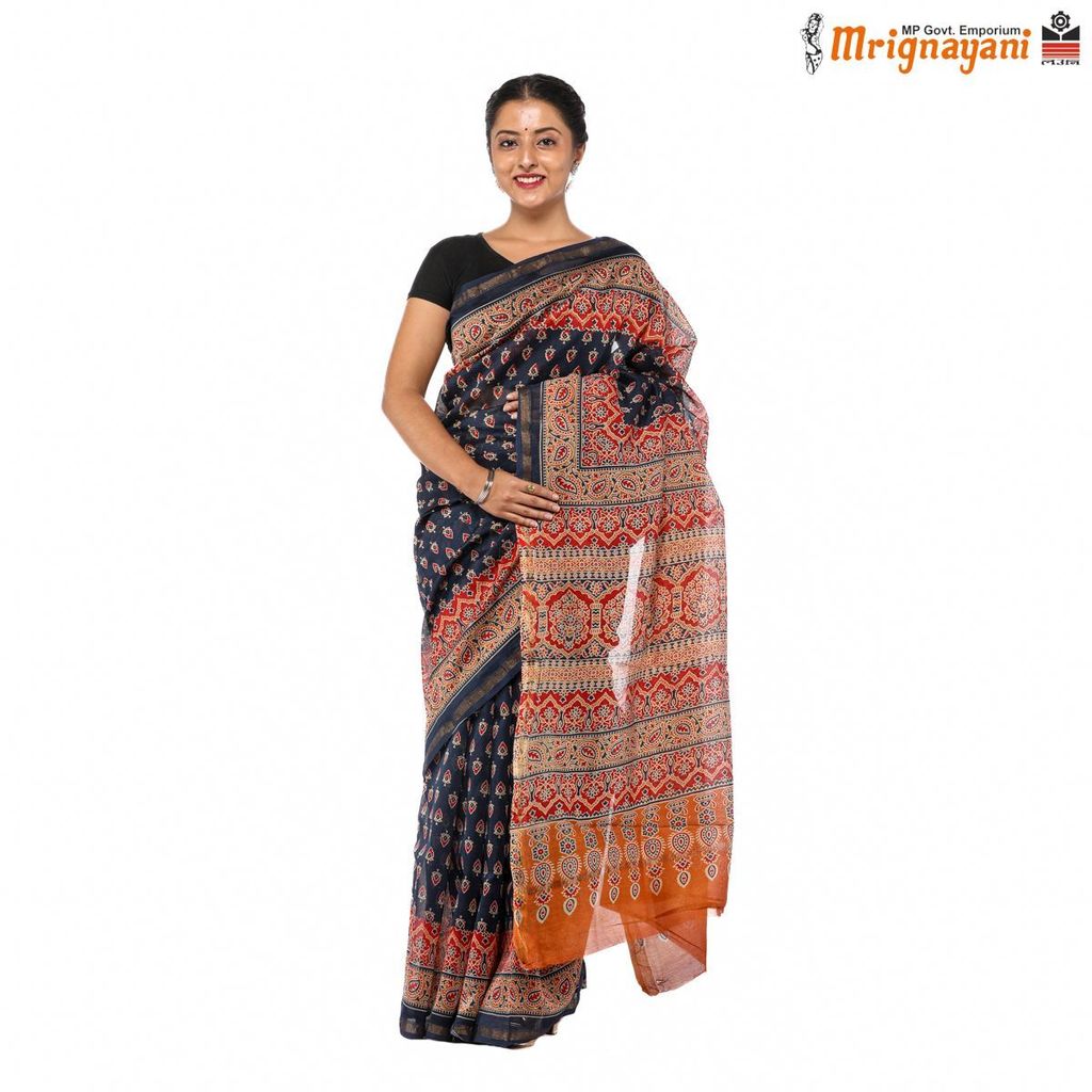 HANDLOOM CHANDERI SILK SAREE WITH BLOUSE (SKU - 1SCZ01200522 , SAREE - 1234) - Sarees | Buy online on ZillyBuy