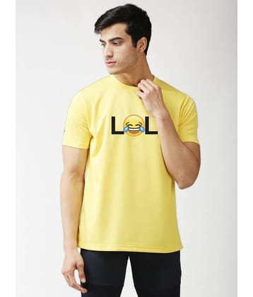 EPPE Pack of 1 Polyester Regular Fit Men's T-Shirt ( Yellow )