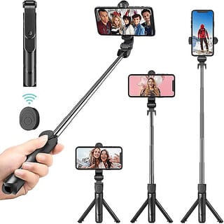 Digital Bluetooth Selfie Stick (BLACK,WHITE,PINK, Remote Included)