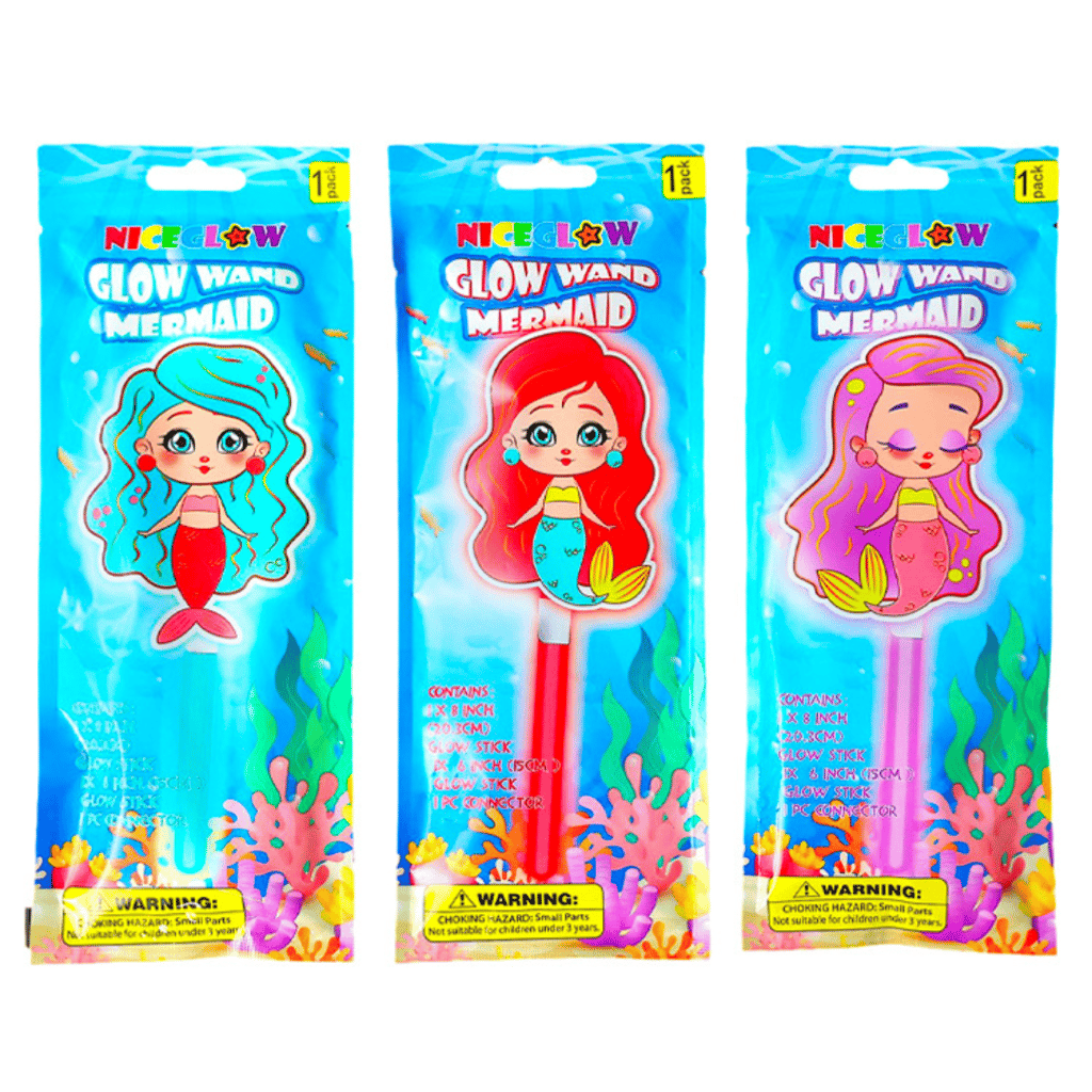 GID Mermaid Sticks Glow in The Dark Mermaid Party Wand for Girls, Mermaid Toy, Mermaid Gifts for Kids