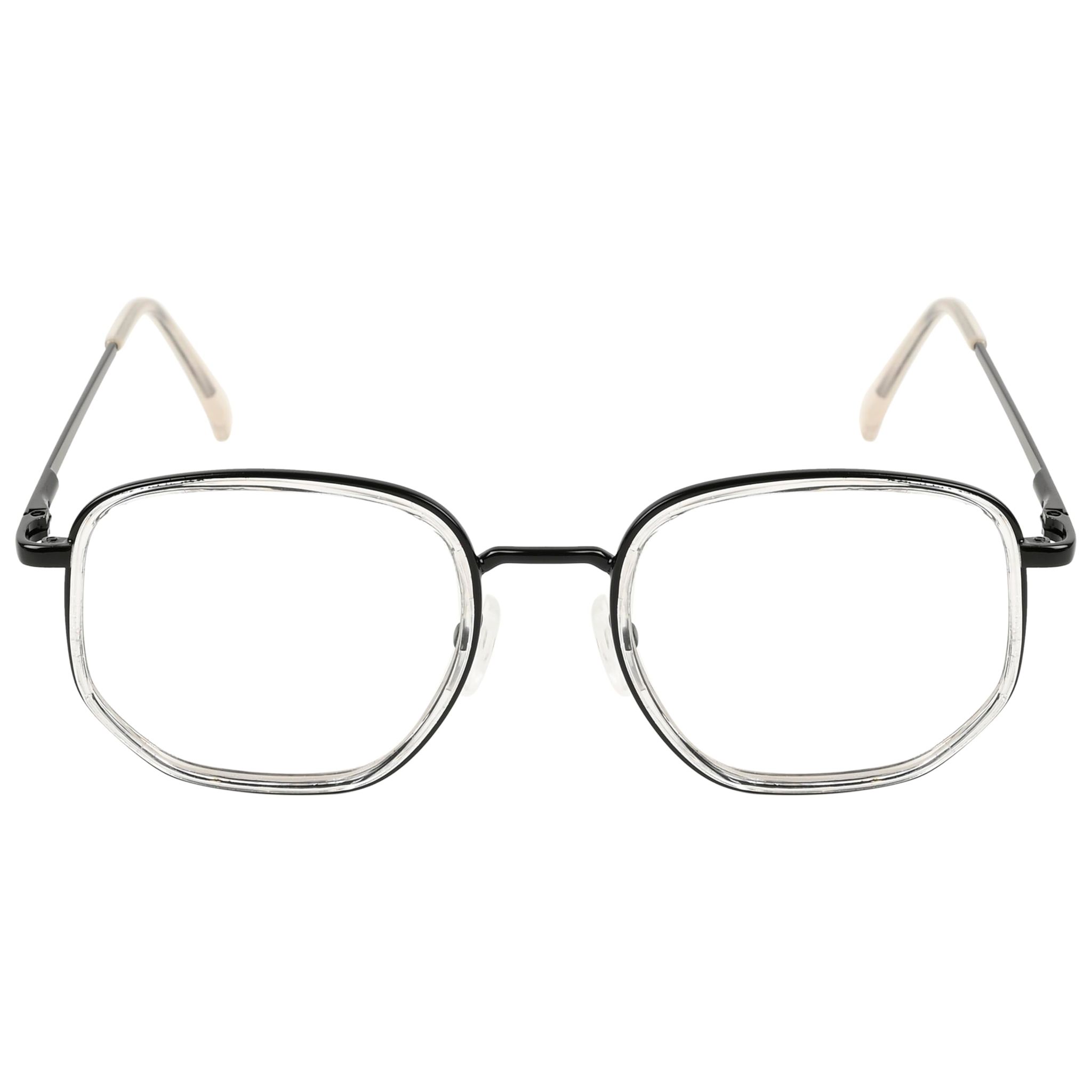 TERRY & CO Zero Power Blue Cut Eyeglasses | Metal Frame | Medium Size | Anti-Reflective, UV Protection, Lightweight | Spring Hinges | Unisex