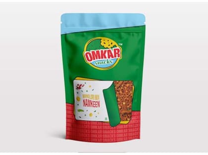 Omkar Snacks | Manglori Mix Namkeen  200 gms I Pack of 1 I Healthy Traditional snacks with 50% less oil | No Added Preservative | Spicy - Crunchy - Chatpata - Savoury - Namkeen | 