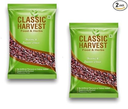 Classic Harvest Fibre Rich Roasted Alsi Seeds/Flax Seeds/ for Weight Loss & Hair Growth 800g (Pack Of 2, 400g Each) Classic Harvest Fibre Rich Roasted Alsi Seeds/Flax Seeds/ for Weight Loss & Hair Growth 800g (Pack Of 2, 400g Each)