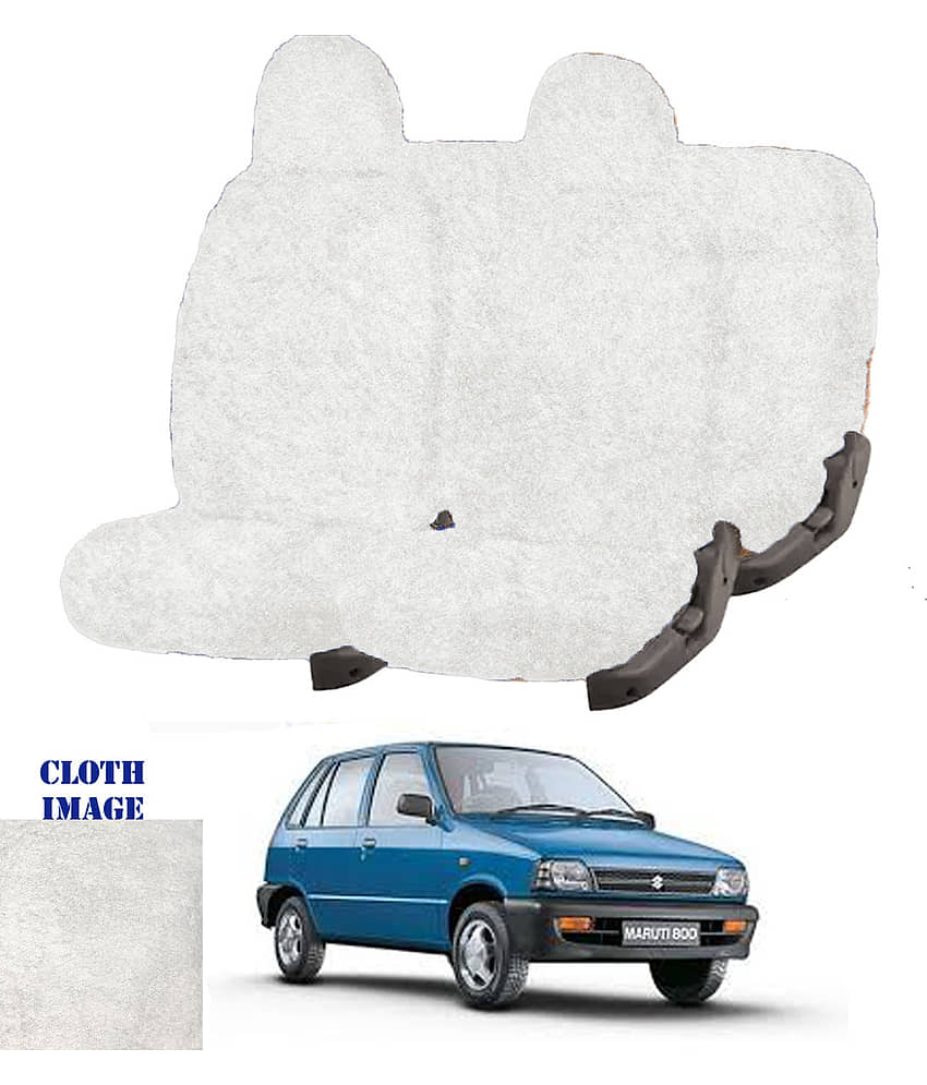 Maruti 800 White 5 Seater Car Seat Cover