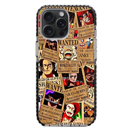 Wanted Posters One Piece Anime iPhone 15 Pro Max Stride Phone Case-Stride