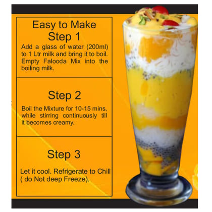 Brew Lab Mango Flavored Falooda | Instant Falooda Mix | Easy to Make Mix it with Milk 250 g