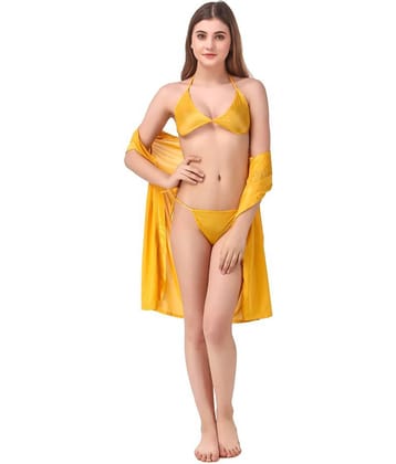 Reposey Satin Nighty & Night Gowns - Yellow