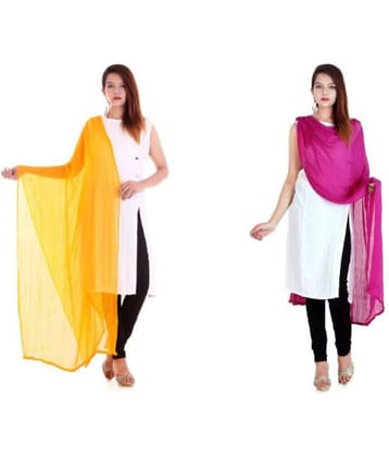 Apratim Multicoloured Chiffon Self Dupatta